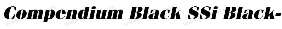 Compendium Black SSi Black字体转换